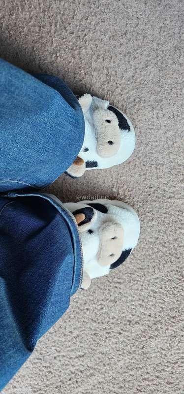 Who wants to buy my smelly cow slippers? They are sp freakin..