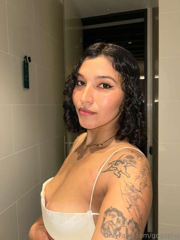 That nipple is SOO close to popping out!