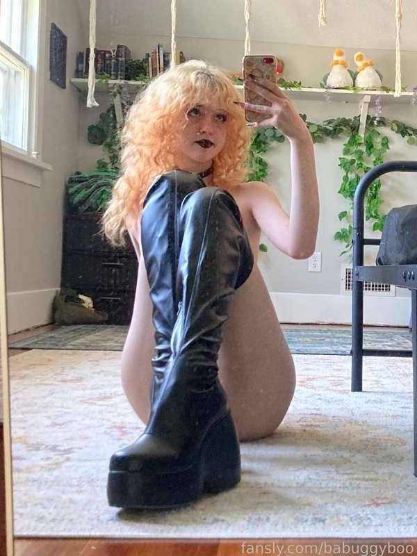 thighhigh boots &lt;3

tags
#goth #gothgirl #altgirl #egirl #thighhighs #footfetish #thighhighboots #platformshoes #nude #blonde #nudegirl #nudes #blondegirl #blondenudes #gothnudes #boobs #choker #nopanties #butt 