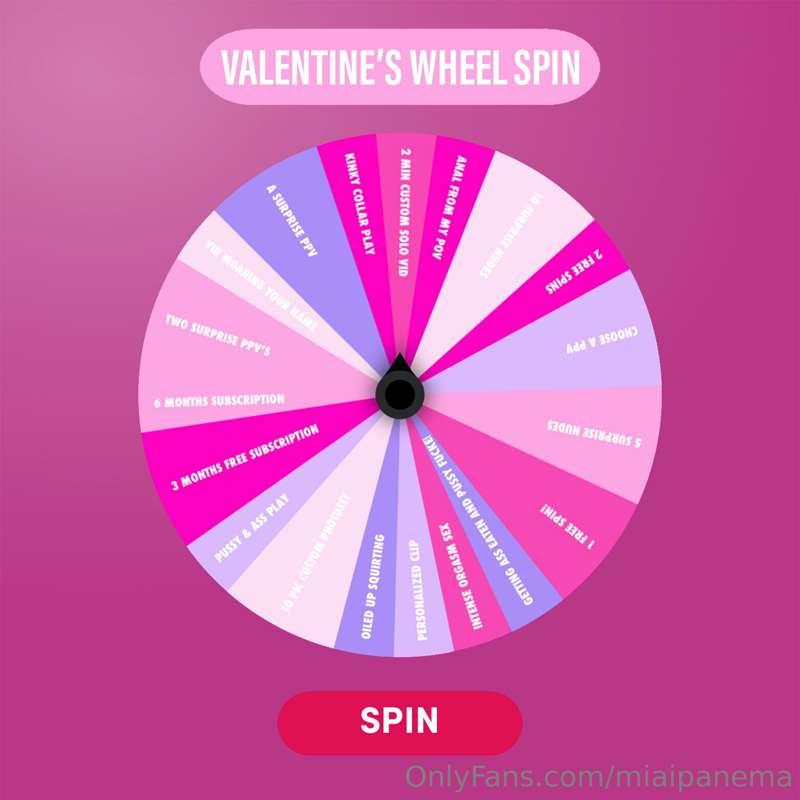 Valentine’s Wheel Spin 💟
Every tip comes with a valentine’s ..