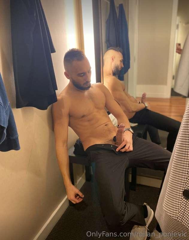 Would you suck my cock while I change in the fitting room?