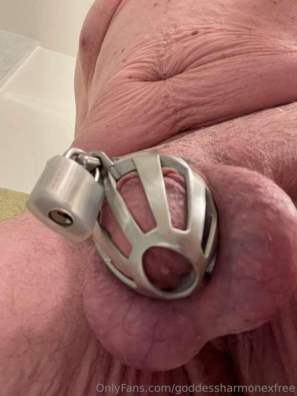 The key to your cock belongs around my neck. Your credit car..