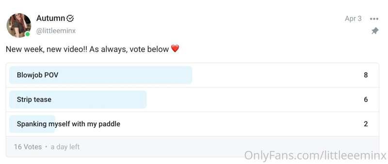 Btw I do weekly votes on my paid page on what video gets pos..