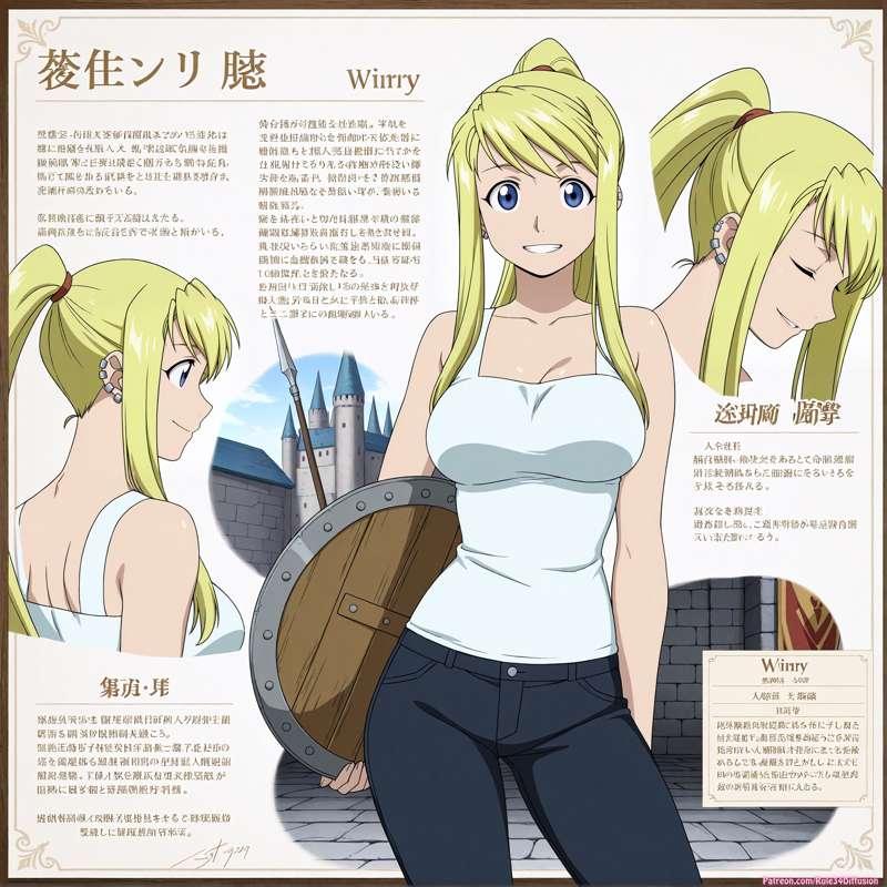 Winry Rockbell of Fullmetal Alchemist Brotherhood Sexy Poses [Gen 2.5]