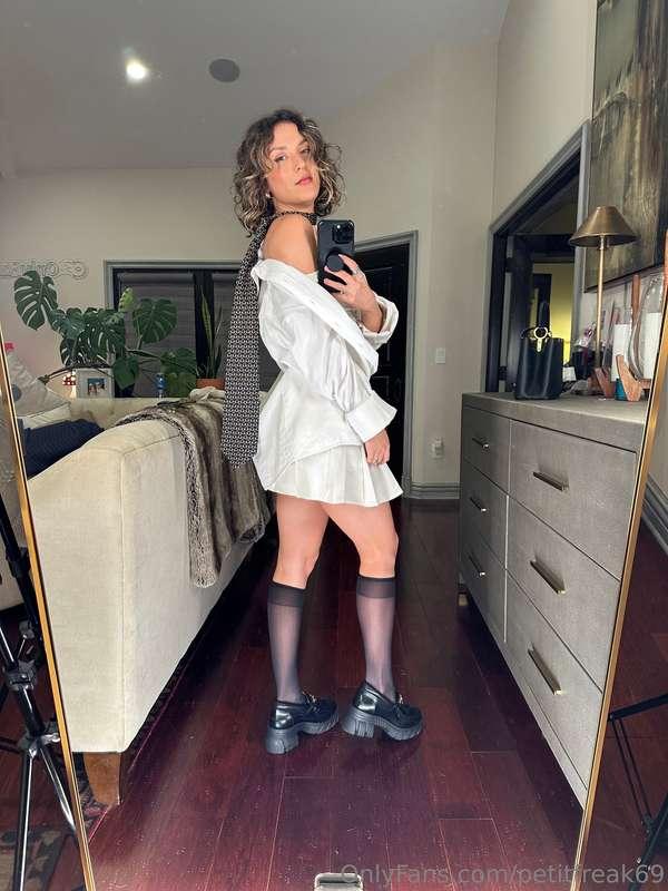 Which is affecting you more, the look or those stockings? 😈