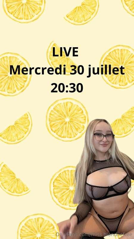 LIVE SUR @miss.blondiie7 mercredi 20:30 😌