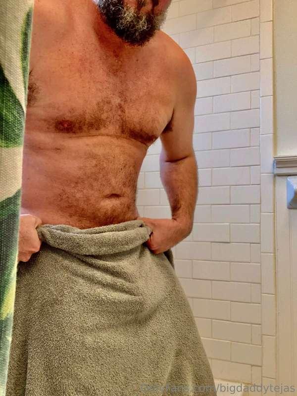 Fresh out of the shower. And then straight to the hardware s..