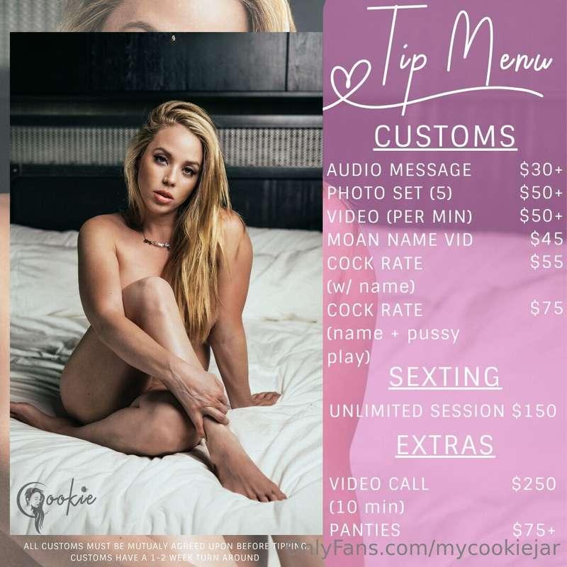 Brand new tip menu! 🥰This is the best way to for some 1:1 pe..