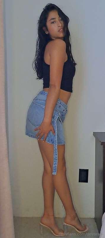 Quieren ver que llevaba debajo?🙈