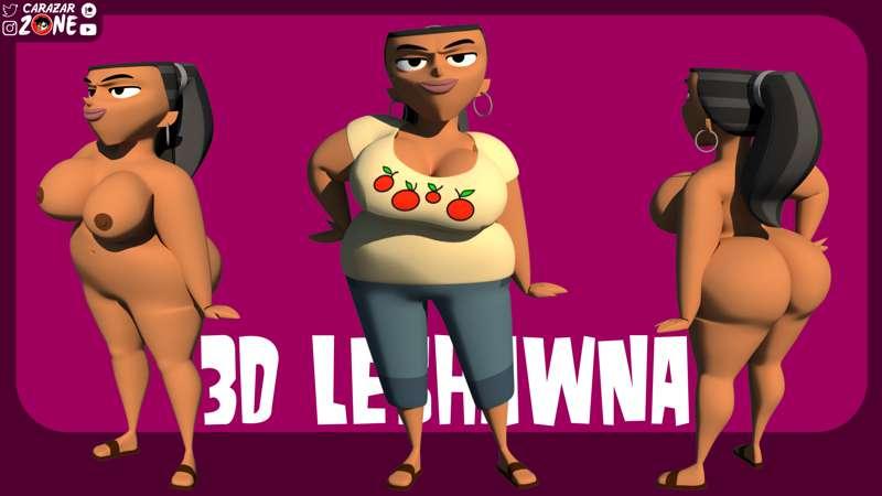 Leshawna 3D modelo sin ropa.