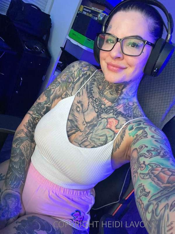 Are you here to see all of my tattoos? See how much of my bo..