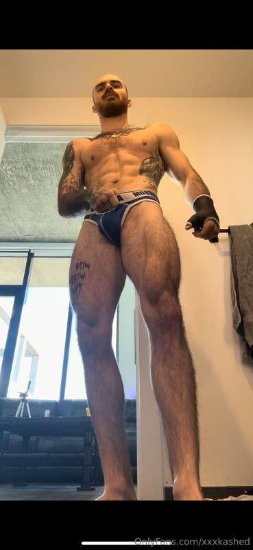 Looking down at my little snack
