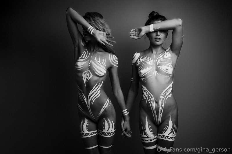 Body art painting 🖼️ with my gf @taliamint ❤️wanna see more ..