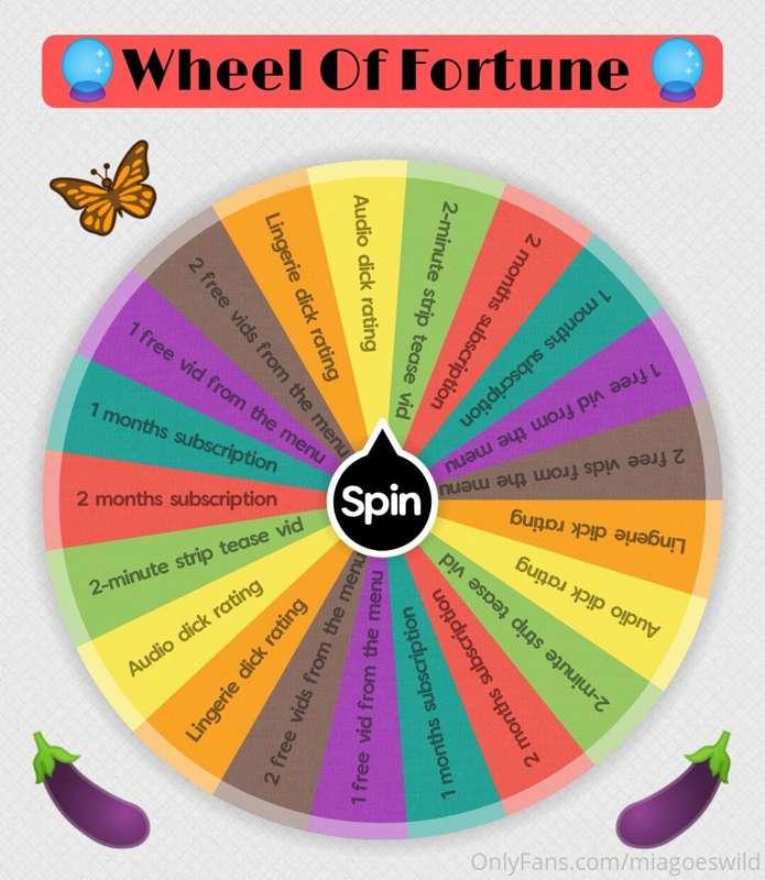 ✨**WHEEL OF FORTUNE**✨
Spin the wheel to win a special price..