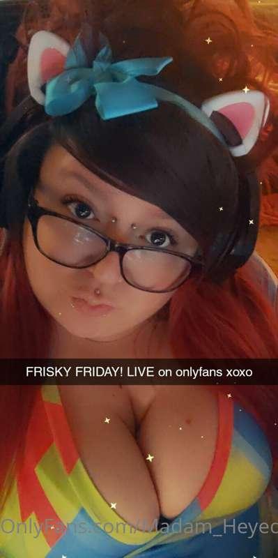 Live on onlyfans! FRISKY Friday yay!!! Come spin the wheel a..