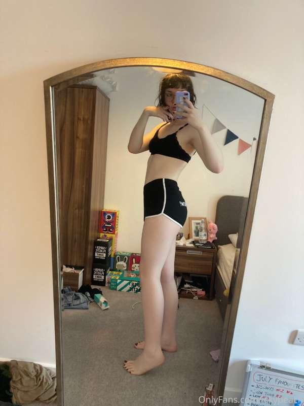 I got these new shorts today 👀 they say “trans rights now!” ..