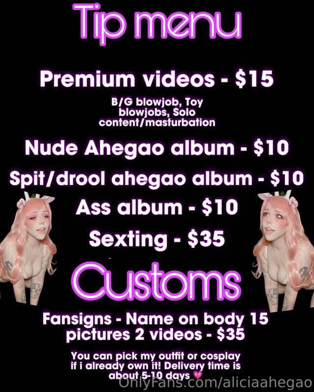 🍑 PRICE LIST UPDATE 🍑
I now offer sexting! 🥵 (please only ti..