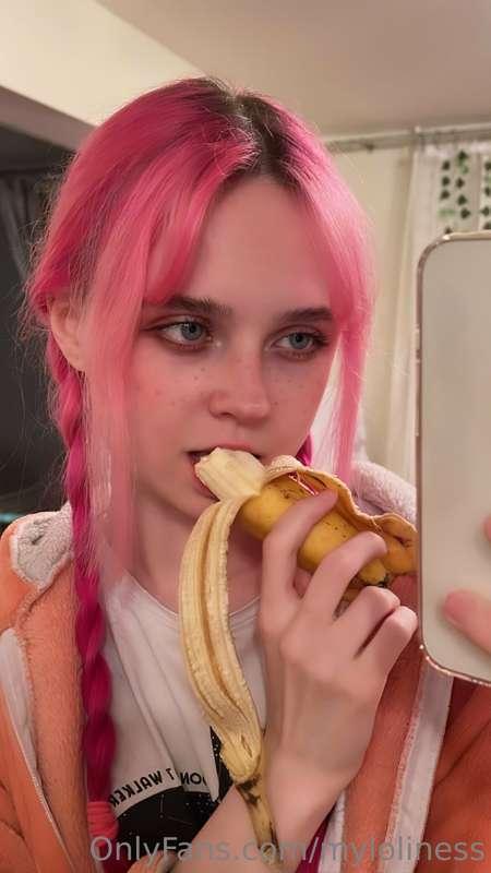 I'm about to shoot new content 🐒 chewing an almost black ban..