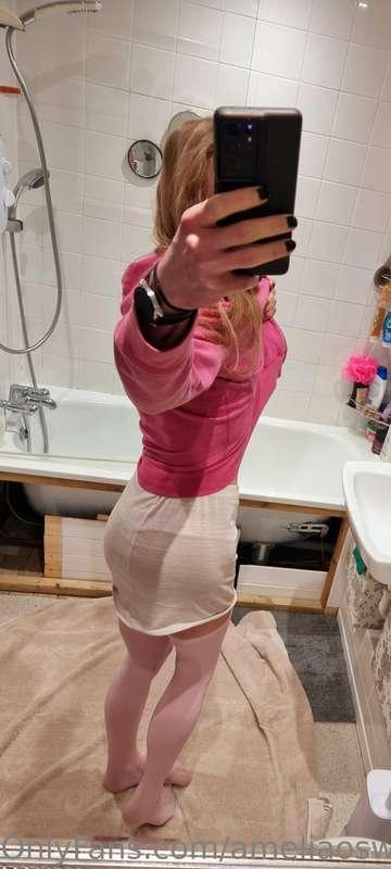 Pink thong Nudes and Stirrups