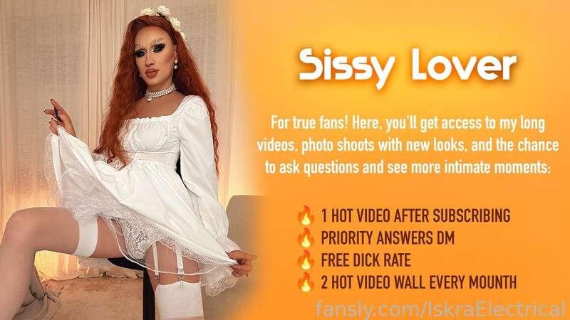 For true fans! Here, you'll get access to my long videos, photo shoots with new looks, and the chance to ask questions and see more intimate moments:

- 1 HOT VIDEO AFTER SUBSCRIBING 
- PRIORITY ANSWERS DM
- FREE DICK RATE
- 2 HOT VIDEO WALL EVERY MOUNTH 