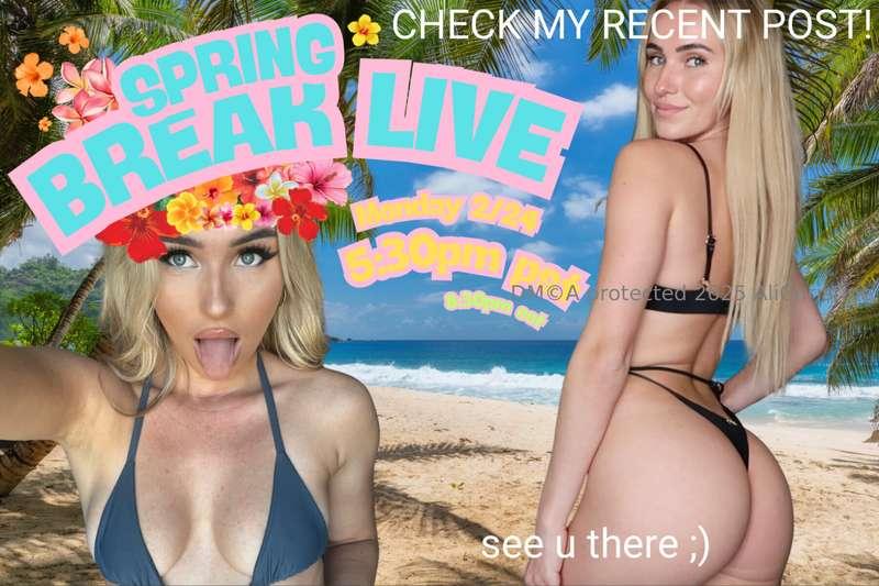 Reminder!!: I hope to see you at tonight’s live! It’s at 5:3..