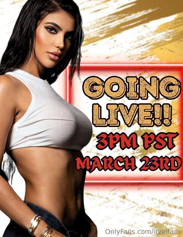 Going LIVE today at 3pm PST 🥰