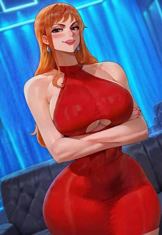Nami red dress BBC set