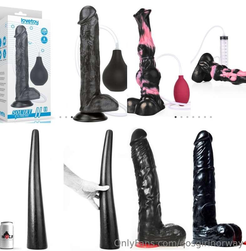 Jeg vil kjøpe nye dildoer. Vil du hjelpe meg?Tips under bild..