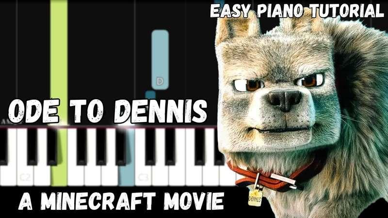 Easy MIDI - A Minecraft Movie - Ode To Dennis (Atlantic Notes Arrangement + Tempo + Colors + Key)