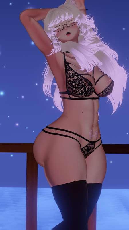 A beautiful night to admire my body~