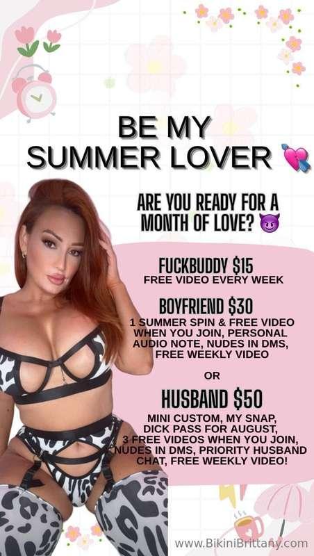 BE MY LOVER FOR SUMMER 👑💘I am looking for a new love interes..