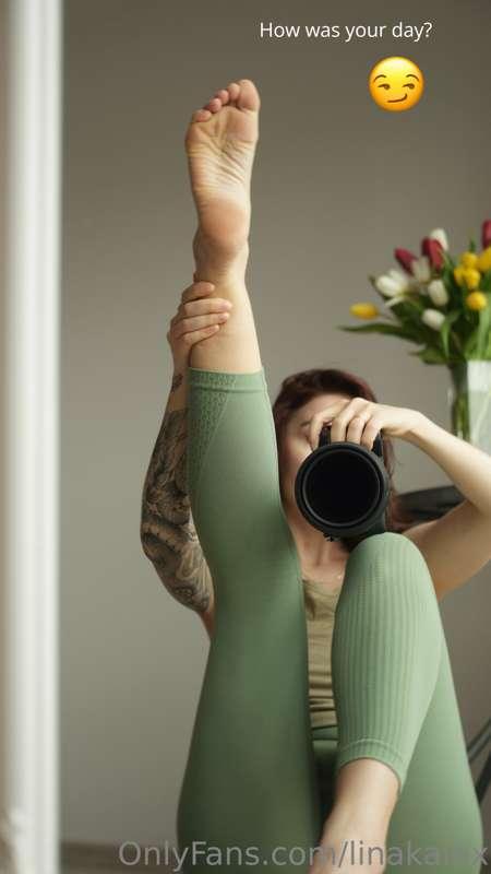 I can show you a couple of yoga exercises, it will be our sp..