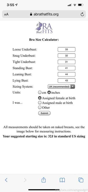I know this isn’t my usual post but I put my measurements in..