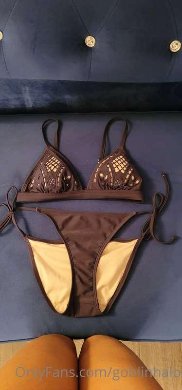 Deep purple string bikini LOTS OF VIDEOS