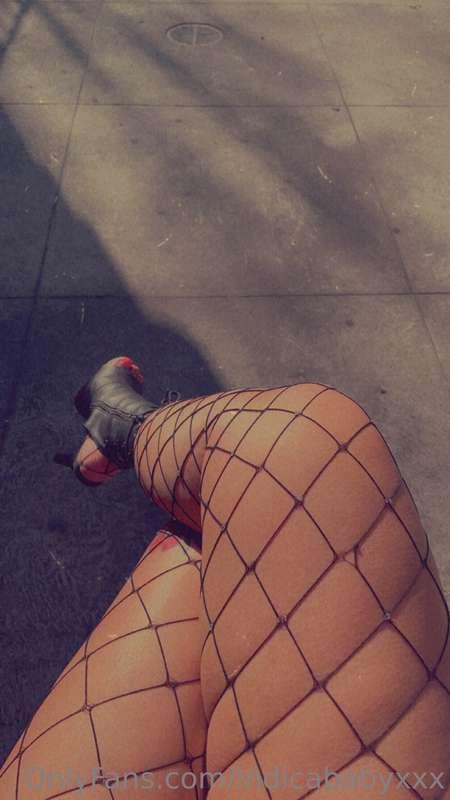 Fishnets in heels? Or.. fishnet booty 😈