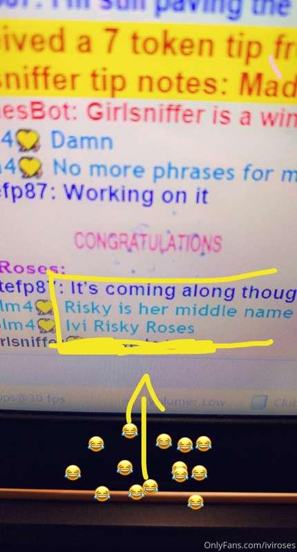 Should I change my name to Ivy Risky Roses? 🌹😅😂🙈