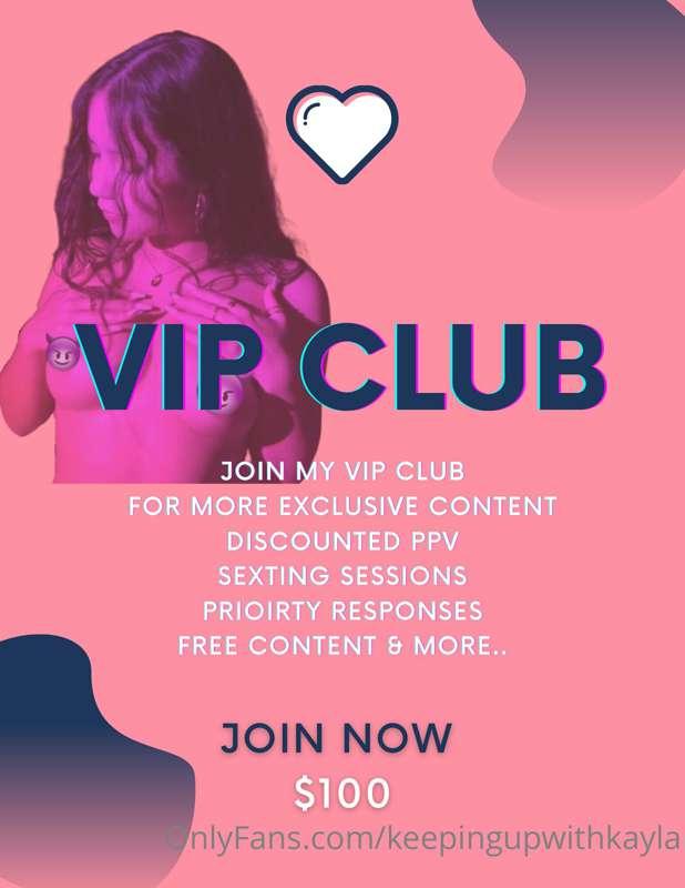 ***$100 to join now!*** ❤️
THE VIP CLUB allows you to get FR..