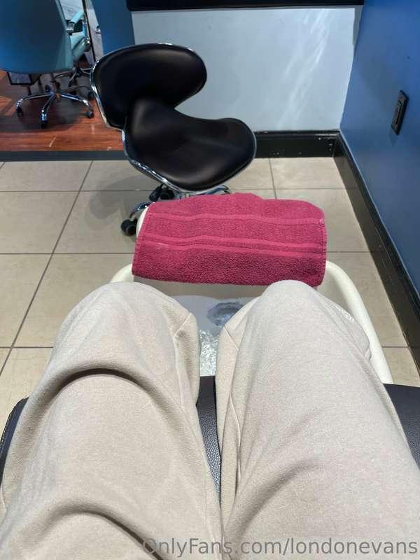 Another pedicure, can you guess the color? Hint: it’s out of..