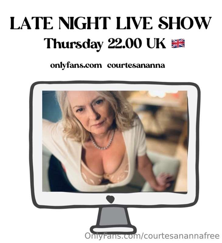 Join me tonight for the late show on my membership channel a..