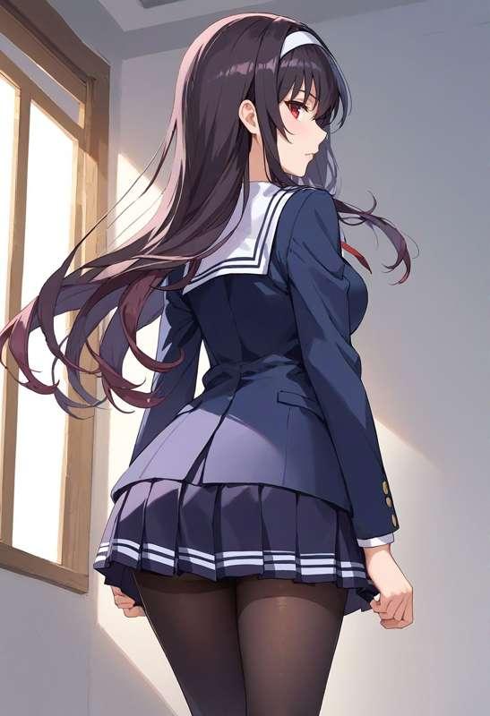 詩羽先輩が寝転がっておパンツを見せてくれるだけ　49枚(zip, pdf有り)