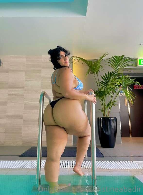 Come to the pool with me.