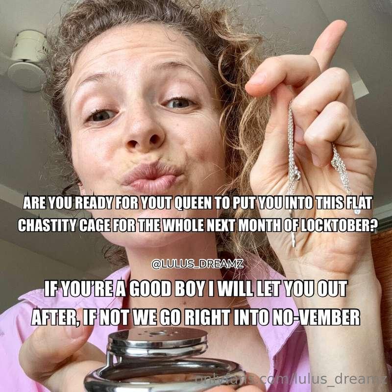 Are you ready to go into this flat chastity cage for me the ..