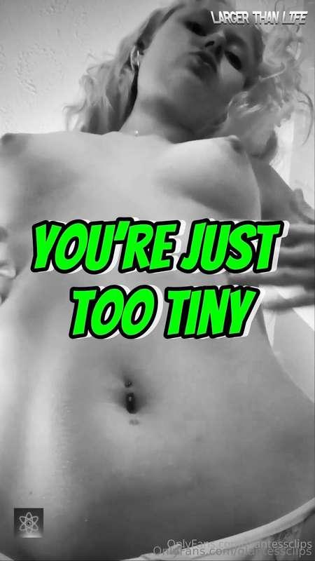 Coming to LTL Giantess Onlyfans today - "You're Just Too Tin..