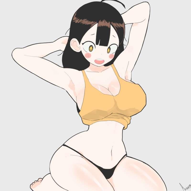Emi on her knees + NSFW version 