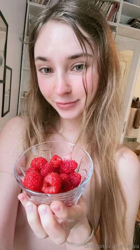 Sometimes all you need to be happy is a couple sweet berries..