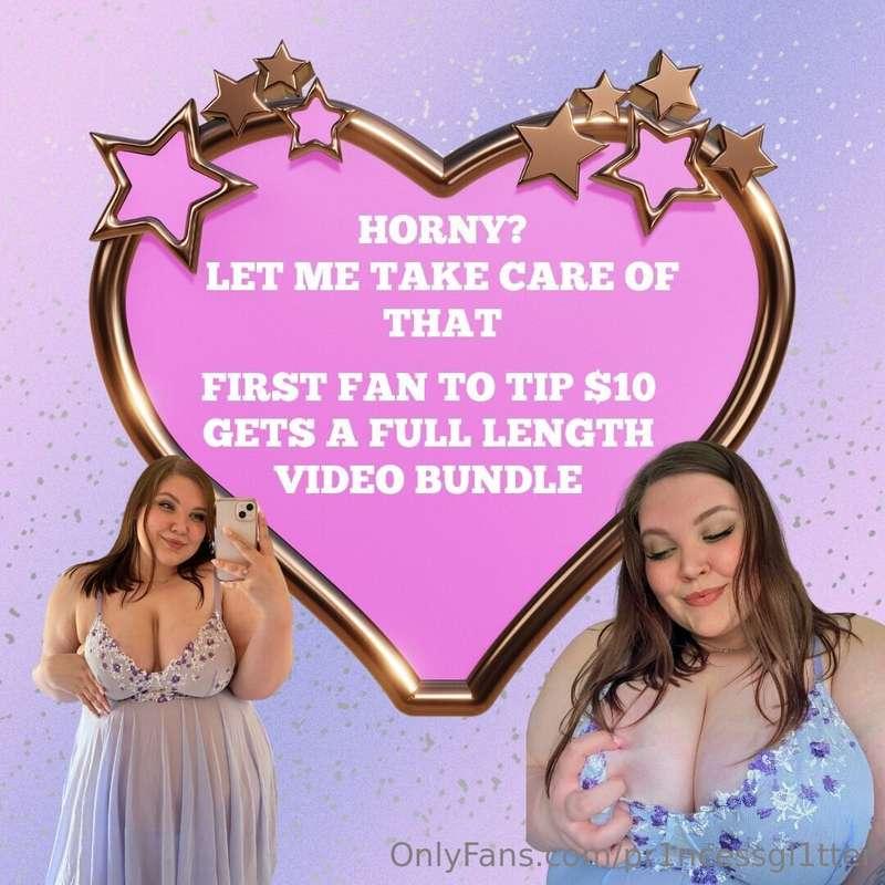 $10 for a full length video bundle 🥵⚡️ LIMITED TO 1 FAN ONLY..