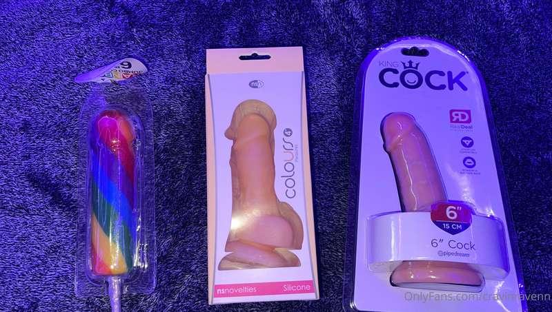 Got some new toys!! A 4 inch dildo, 6 inch dildo, and a dick..