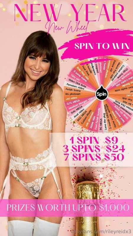 ***NEW YEAR NEW SPIN TO WIN*** *ONLY $9 to SPIN!* 
1 Spin  $..