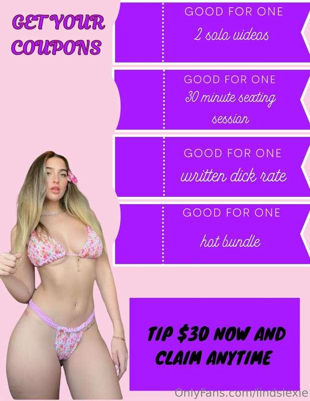 😈 ***NAUGHTY COUPONS*** 😈 ****i made something extra special..