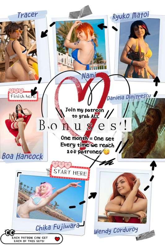 Attraction of unprecedented generosity! 7 Bonus sets for each patron [and you can grab them all!] <3